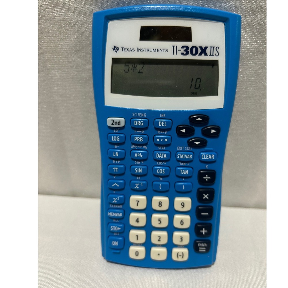 Texas Instruments TI-30XIIS Scientific Calculator Blue Tested Working‎